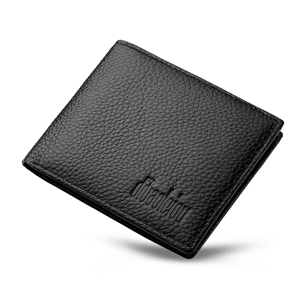 Business Short Genuine Leather Men's Wallet Multi Function ID Card Holder Men's Wallet Simple High Quality Men's Wallet