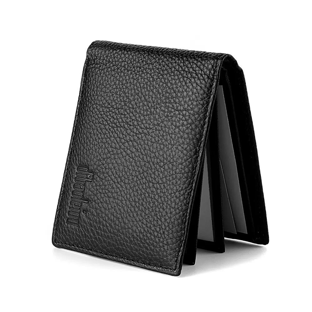 Business Short Genuine Leather Men's Wallet Multi Function ID Card Holder Men's Wallet Simple High Quality Men's Wallet