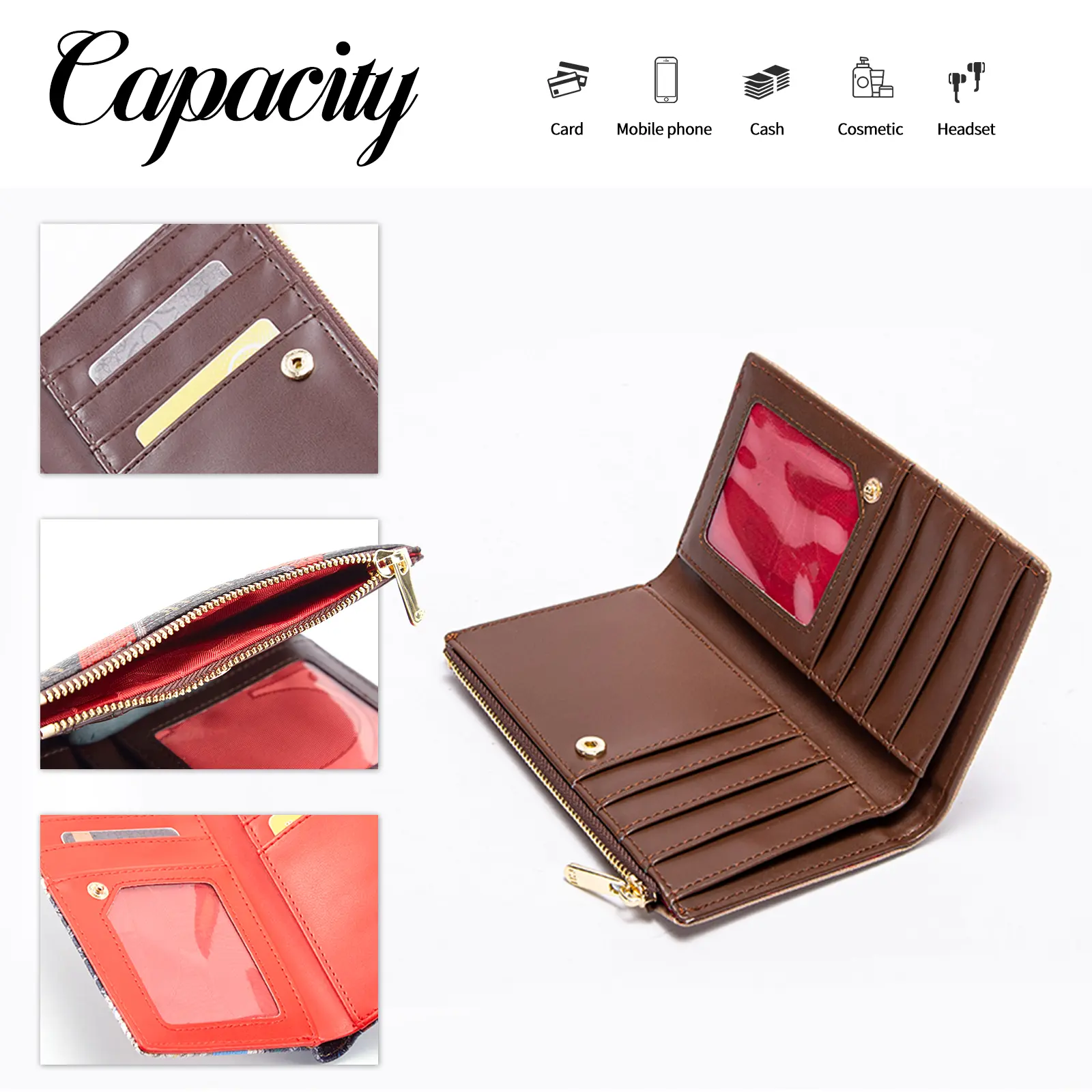 Multiple Styles to Choose From Fashionable Classics Women's Wallets with Letter Cartoon Patterns and Exquisite Craftsmanship