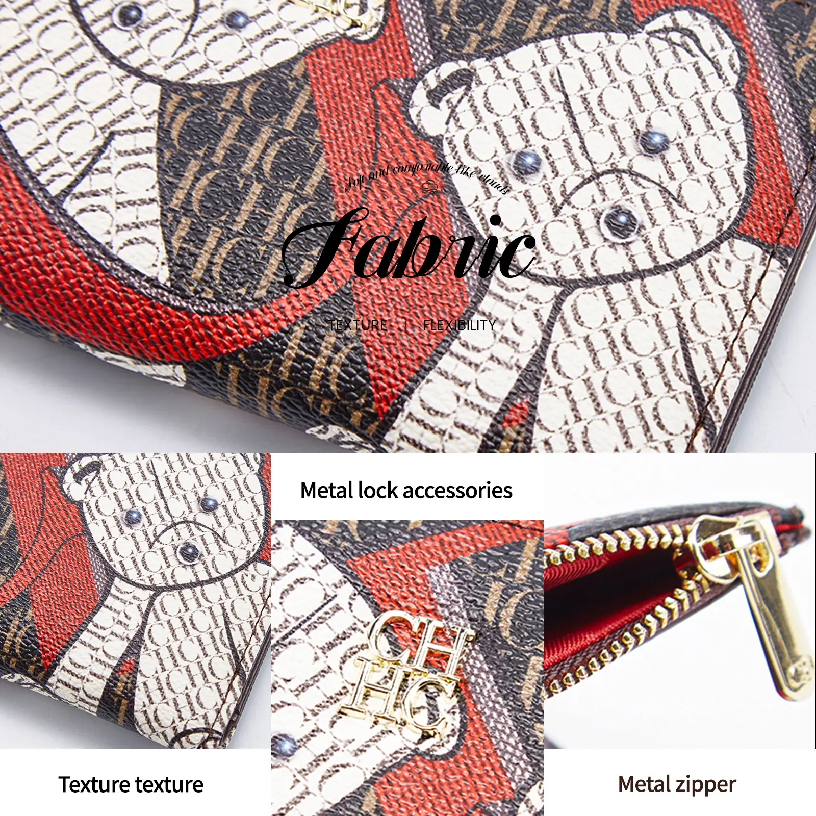 Multiple Styles to Choose From Fashionable Classics Women's Wallets with Letter Cartoon Patterns and Exquisite Craftsmanship