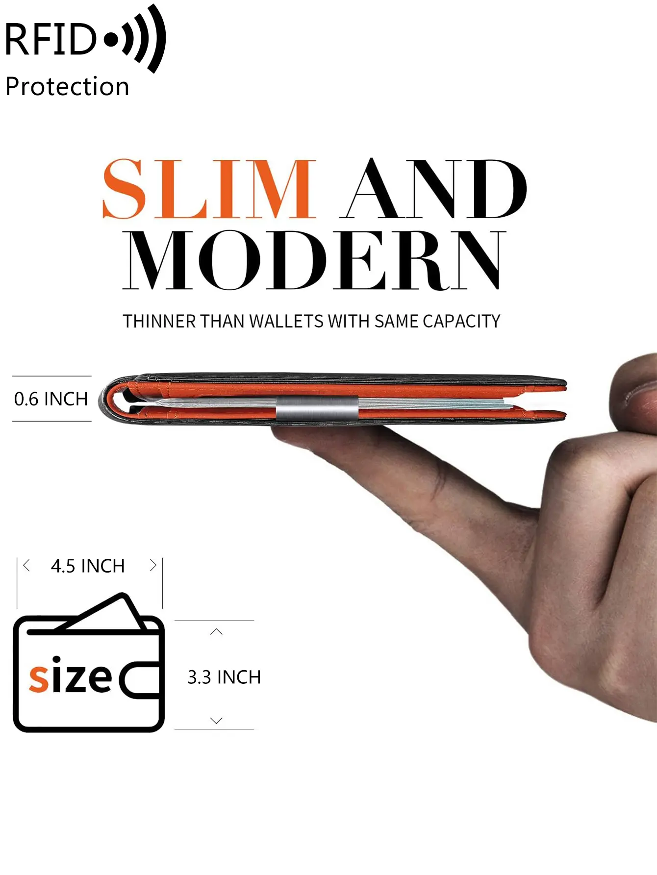 Minimalist and fashionable men's wallet RFID barrier multifunctional ultra-thin 11 card wallet foldable and portable for men's c