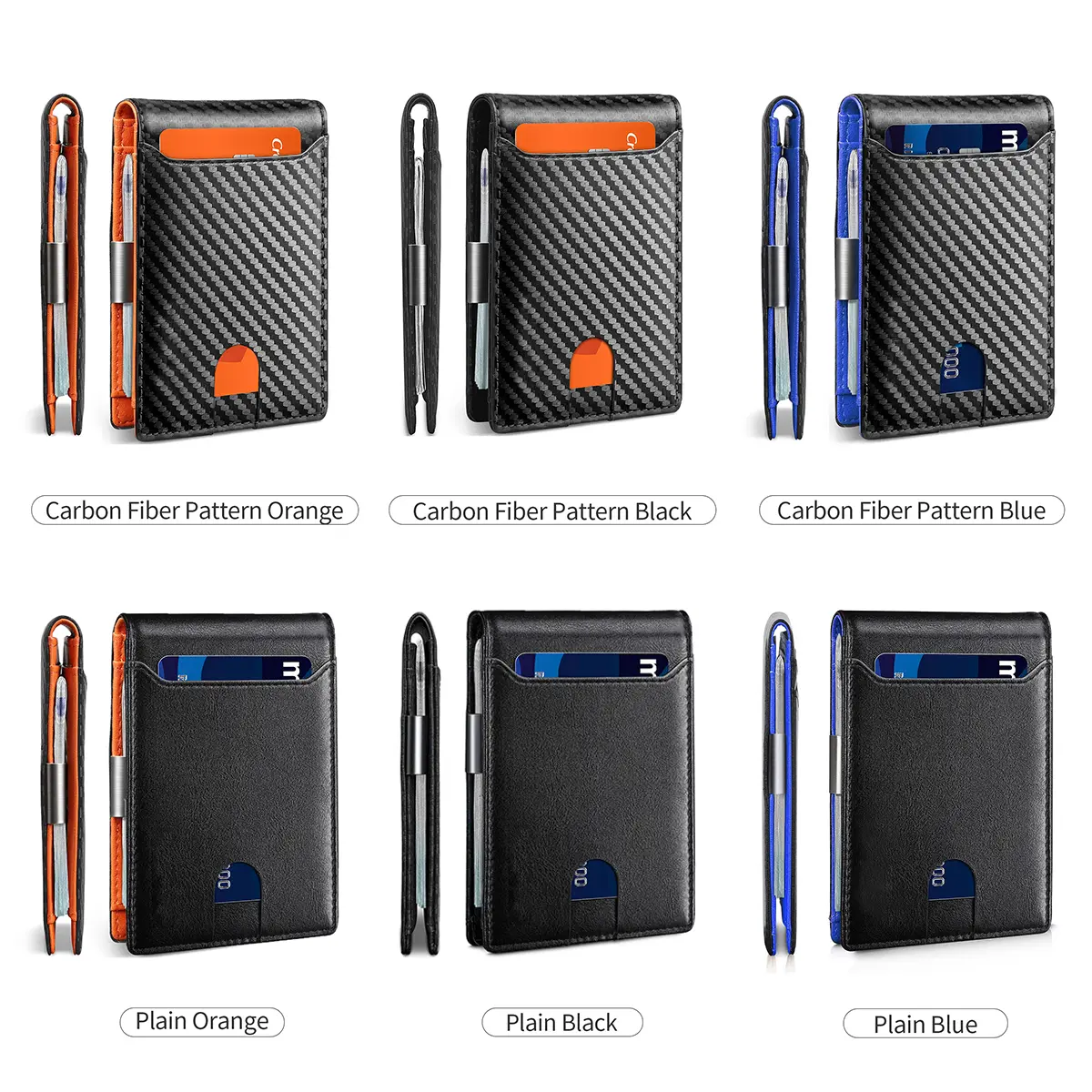 Minimalist and fashionable men's wallet RFID barrier multifunctional ultra-thin 11 card wallet foldable and portable for men's c