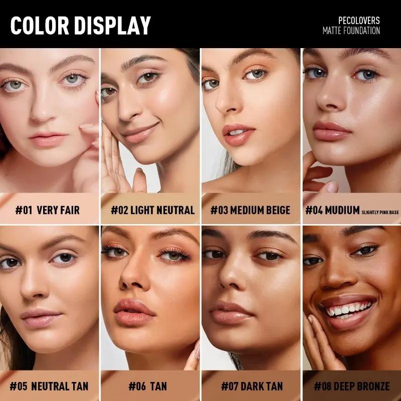 Facial Liquid Foundation 30ml High Coverage Waterproof and Sweatproof Concealer Makeup Foundation Liquid Foundation Makeup