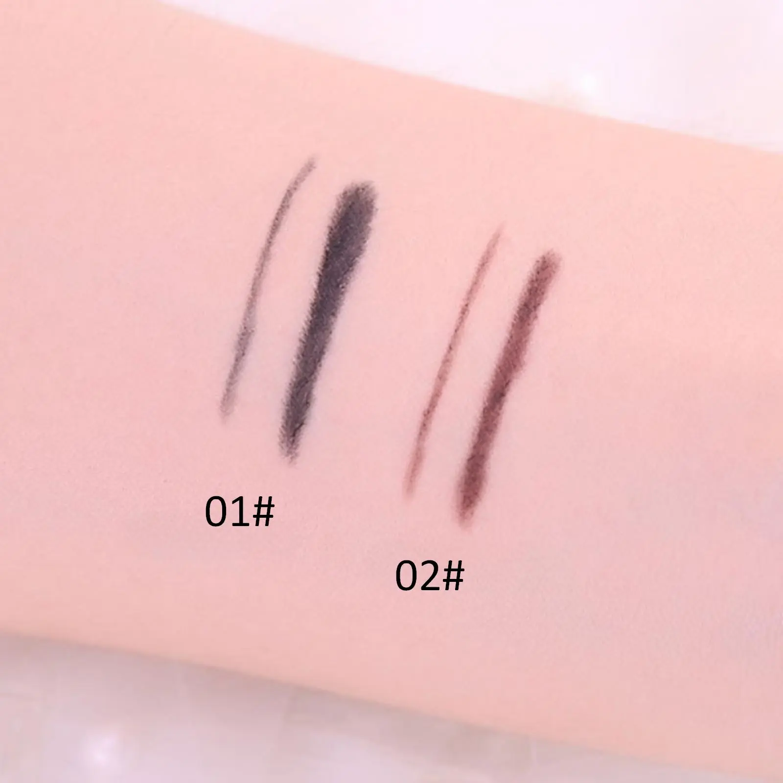 2pcs Long-Lasting Black Eyeliner & Brow Pencil Set Waterproof with Easy Application and Natural Finish Smooth Pen Beauty Tool