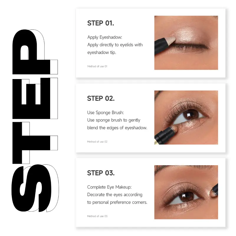 1pc Green Eyeshadow Stick Smoky Eyeshadow Pencil High Gloss Pearlescent Shadow Sticks Waterproof Stage Makeup