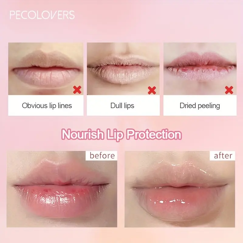 Strawberry Moisturizing Lip Gloss Peach Waterproof Glossy Long Lasting Not Sticky Natural Lip Tint Daily Makeup Lip Oil Primer