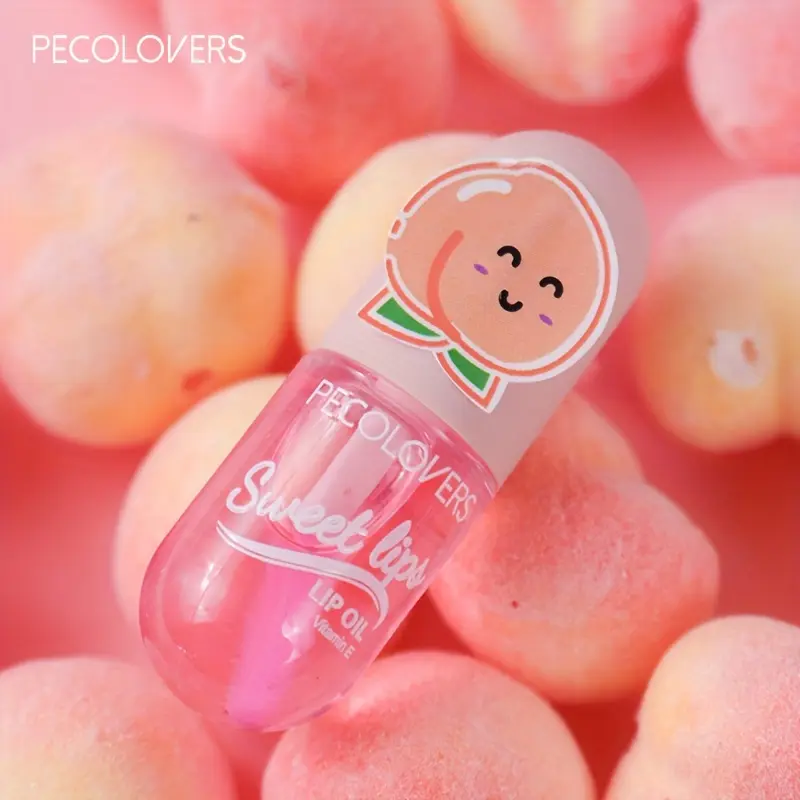 Strawberry Moisturizing Lip Gloss Peach Waterproof Glossy Long Lasting Not Sticky Natural Lip Tint Daily Makeup Lip Oil Primer