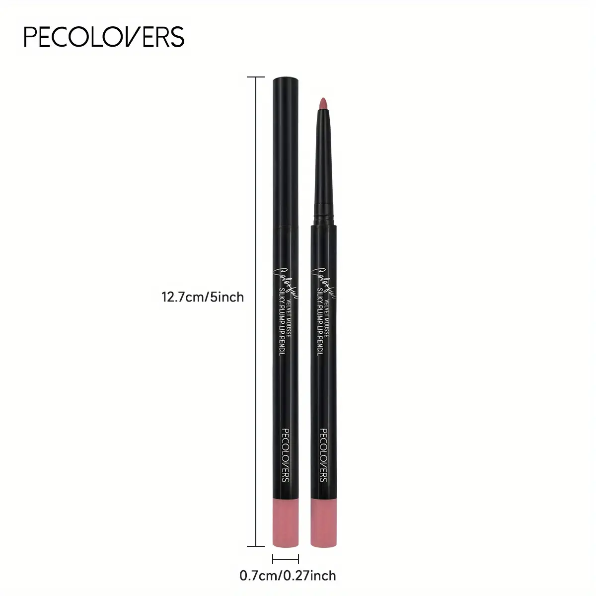 Waterproof Sweat-Proof Lipliner Crayon in Matte Chestnut Brown Versatile Lip Color Rendering for Enhanced Durability
