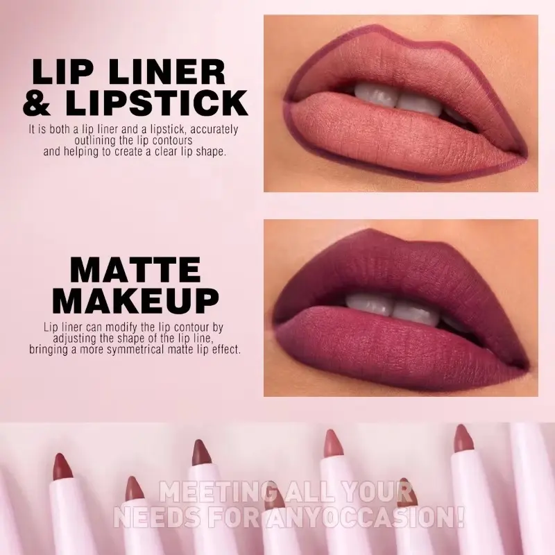 Purple Lip Line Pen Waterproof, Pollution -proof, Durable, Will Not Drop, Lasting Lip Line Pen, Lip Cosmetics Lip Pencil