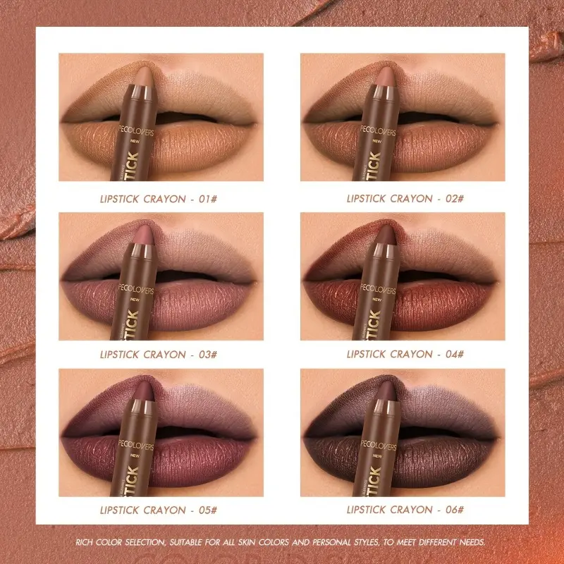 1pc Matte Lipstick Pencil - Long-Lasting Lip Liner Pen, Easy Glide-On Contouring Cosmetic for All Skin Types, Mixed Color System