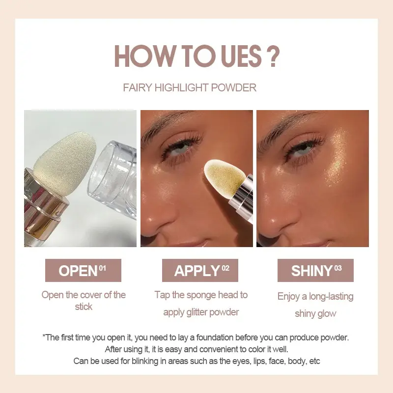 Eye Highlights Facial Highlights, Shiny White, Waterproof and Sweat-proof, Brighten The Face and Eyes