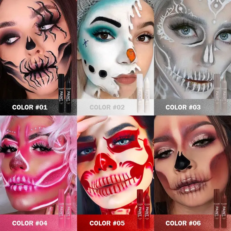 Body Painted Makeup Pen, Multi-color, Face Paint, High Color Rendering, Waterproof and Sweat-proof
