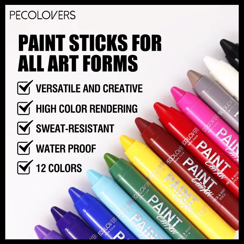 Body Painted Makeup Pen, Multi-color, Face Paint, High Color Rendering, Waterproof and Sweat-proof