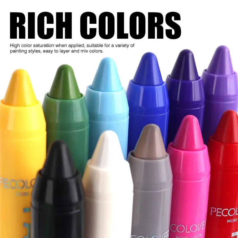 Body Painted Makeup Pen, Multi-color, Face Paint, High Color Rendering, Waterproof and Sweat-proof