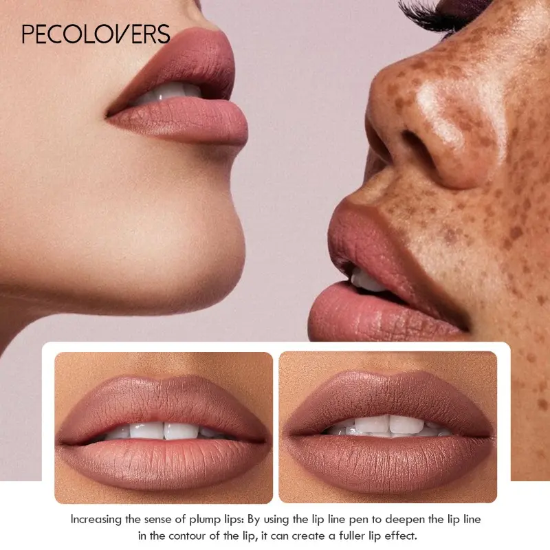 12 Color Crayon Lipstick Highly Pigmented Non-Fade Matte Lip Makeup Pen Waterproof Long Lasting Velvet Lip Liner