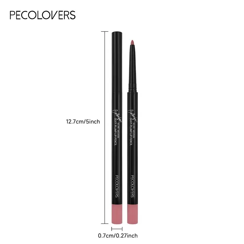 12 Color Crayon Lipstick Highly Pigmented Non-Fade Matte Lip Makeup Pen Waterproof Long Lasting Velvet Lip Liner