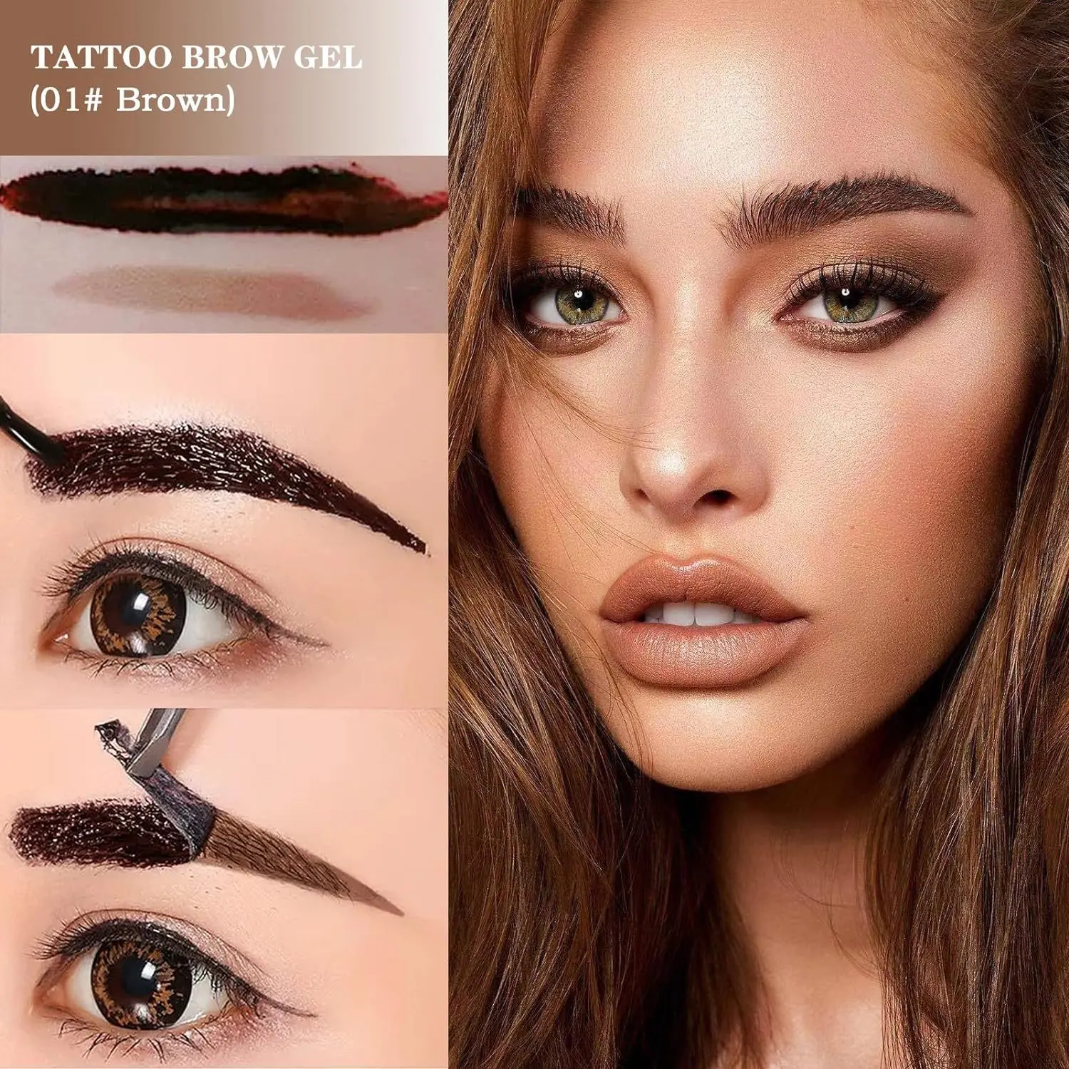 Dyeing Eye Brow Tattoo Tint Peel Off Eyebrow Eyeliner Freckles Dye Cream Waterproof Eyebrow Enhancer Gel Make Up Cosmetic Tool