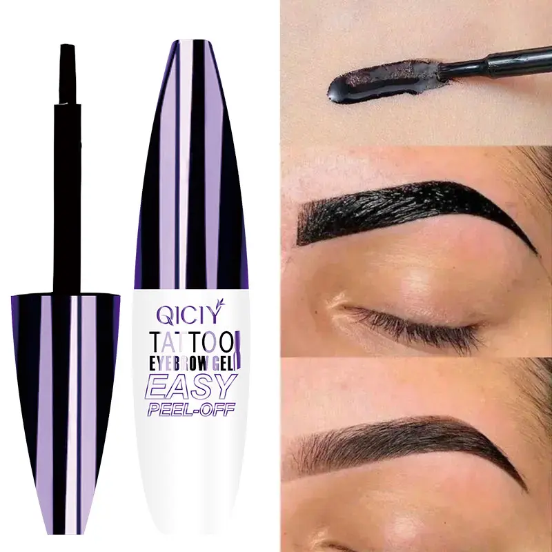 Dyeing Eye Brow Tattoo Tint Peel Off Eyebrow Eyeliner Freckles Dye Cream Waterproof Eyebrow Enhancer Gel Make Up Cosmetic Tool