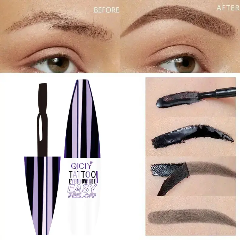 Dyeing Eye Brow Tattoo Tint Peel Off Eyebrow Eyeliner Freckles Dye Cream Waterproof Eyebrow Enhancer Gel Make Up Cosmetic Tool
