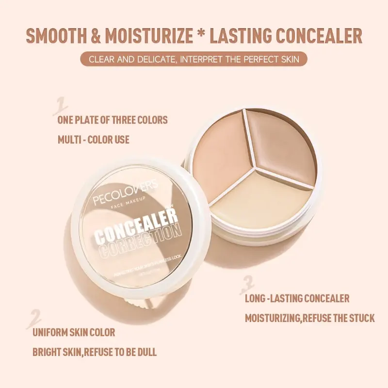 Three-color Concealer To Cover Blemishes, Tattoo Cover, Waterproof and Sweat-proof, Long-lasting Body Arm Tattoo Cover