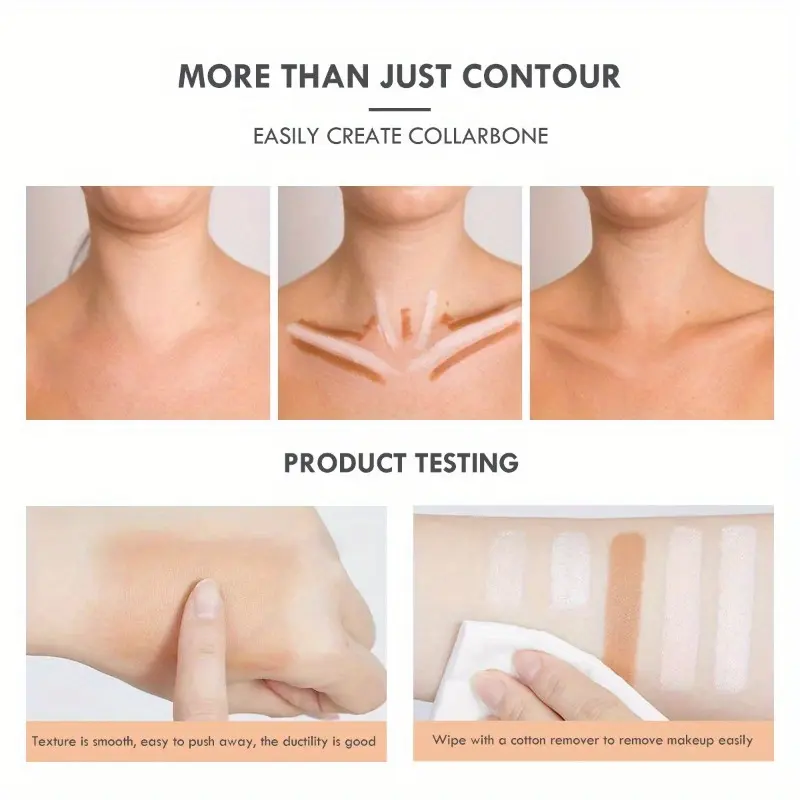 Double-ended High Quality Makeup Base Foundation Cream, For Face Concealer Contouring Bronzer Beauty Makeup, Women's Cosmetics