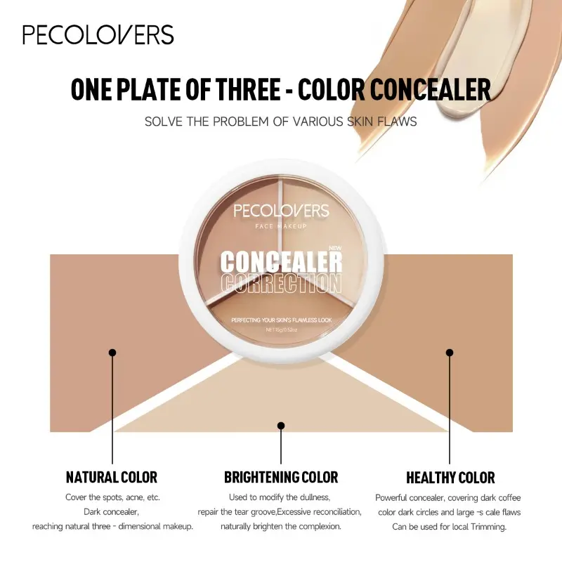 Three-color Concealer To Cover Blemishes, Tattoo Cover, Waterproof and Sweat-proof, Long-lasting Body Arm Tattoo Cover