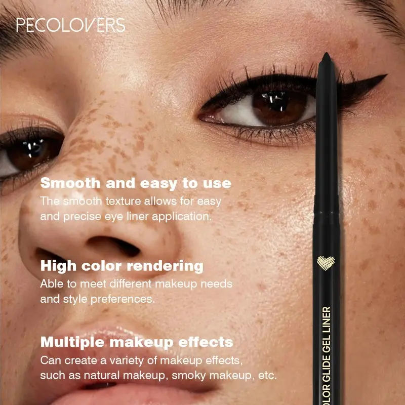 Gel Eyeliner in Black Set Is Smudge-proof, Long-lasting, Glides Effortlessly for Perfect Lines, and Is Perfect for Everyday Use