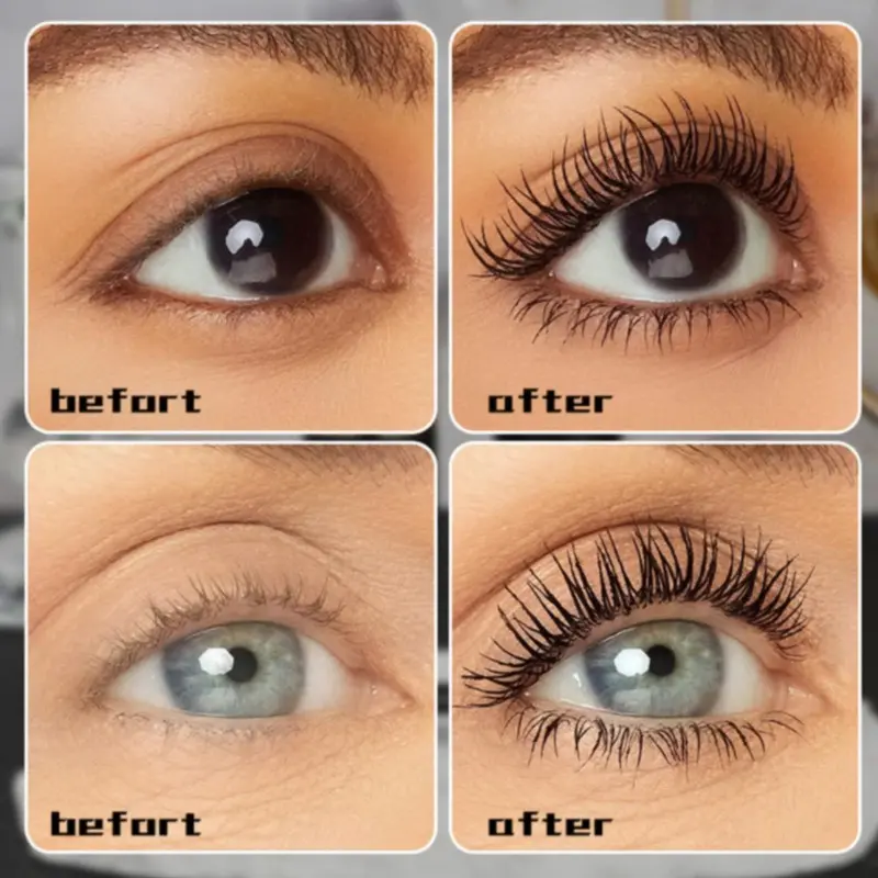 Fiber Mascara Thick Curly, Waterproof and Sweat-proof, Long-lasting Curly, Waterproof Mascara Eyelashes