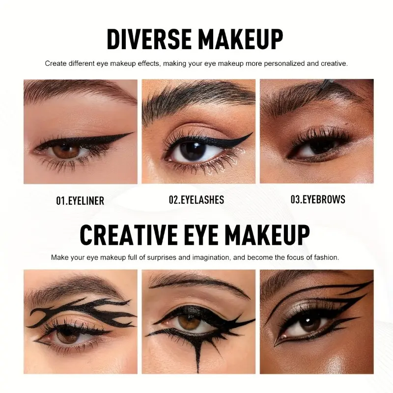 PECOLOVERS Precision Tip Liquid Eyeliner - Smudge-Proof & Long-Lasting Waterproof Formula for Professional Eye Makeup