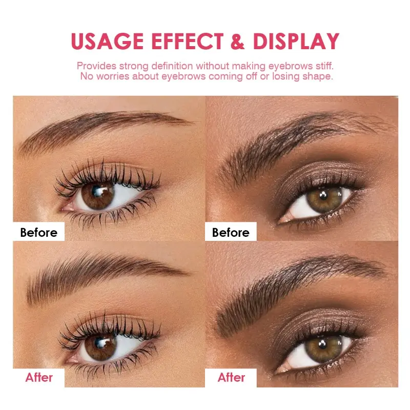 Fruity Flavored Eyebrow Balm, Long-lasting Natural Waterproof and Sweat-proof Eyebrow Balm Eyebrow Gel  Cosmetics