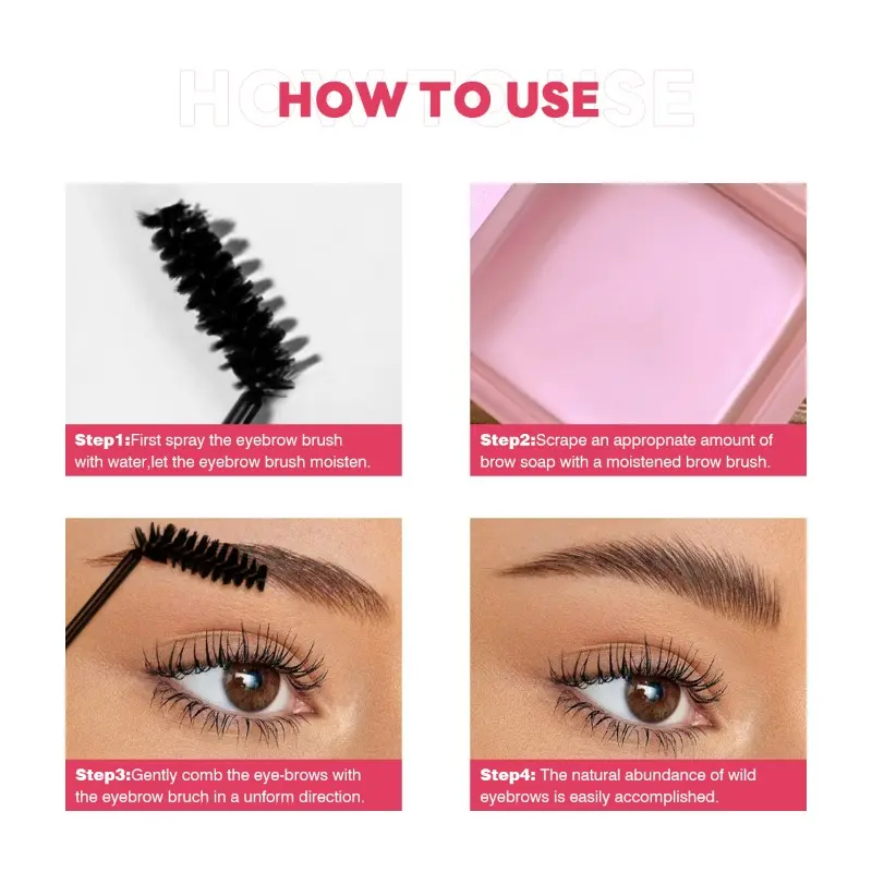 Fruity Flavored Eyebrow Balm, Long-lasting Natural Waterproof and Sweat-proof Eyebrow Balm Eyebrow Gel  Cosmetics