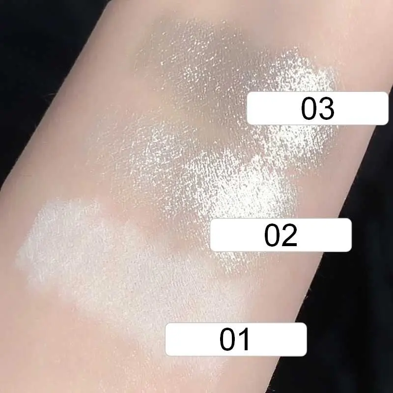 Glitter Highlighter Pen, Waterproof Pearly Matte Finish, White Sliver Diamond Shiny Brighten Eyelid Under Crease
