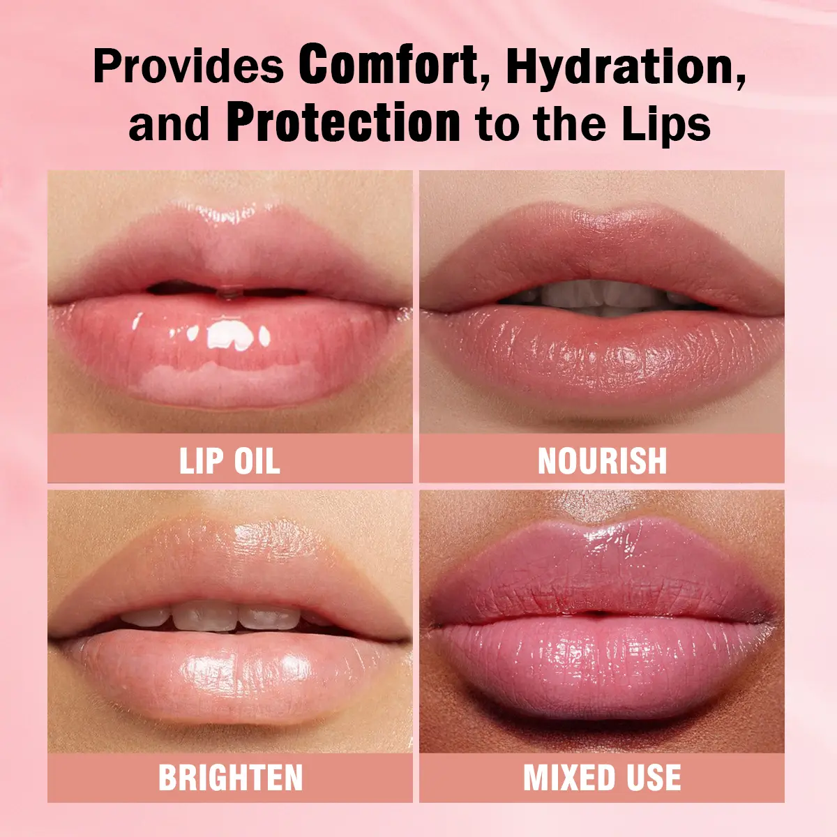 Hydrating Fruit-Infused Lip Gloss - Transparent, Moisturizing Roll-On Balm for Long-Lasting Shine & Natural Look