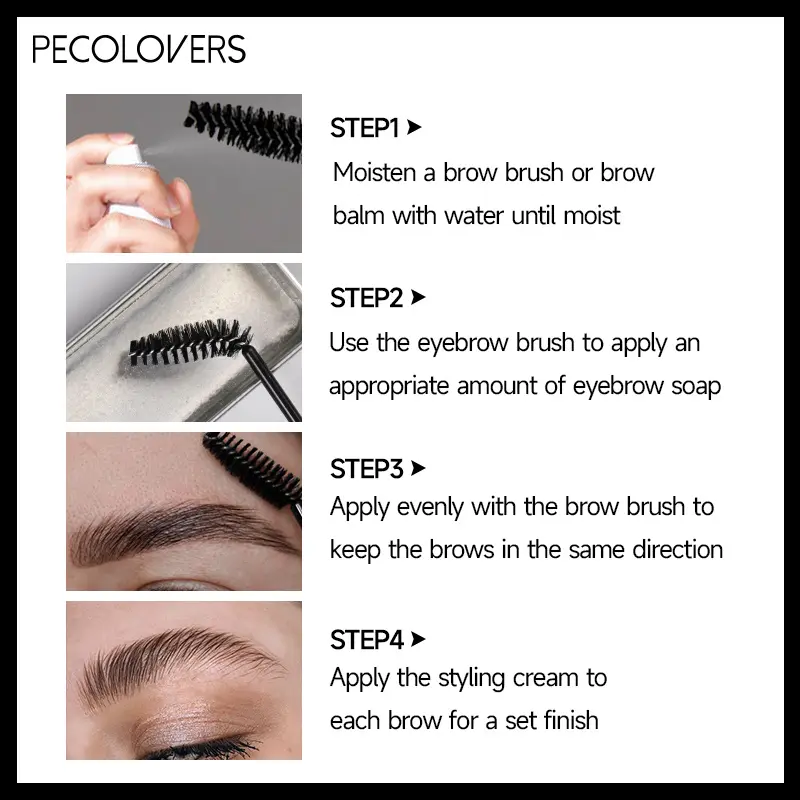 Feather-Light, All-Day Eyebrow Cream: Natural 3D Look, Waterproof, Easy Apply - Alcohol-Free, For All Skin Types