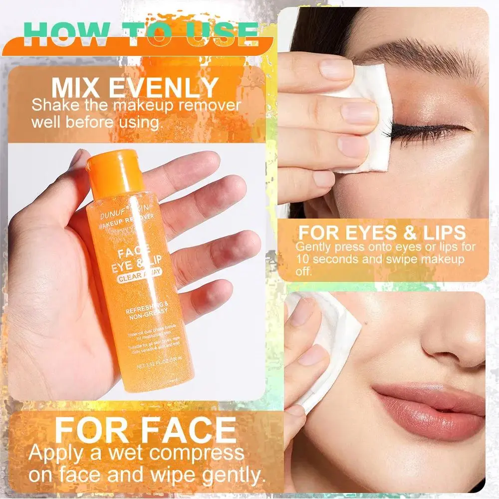 3 In 1 Cleansing Oil For Face Lip Eye Makeup Remover Sensitive Skin Moisturizing Oil Control Non Irritating Refreshing