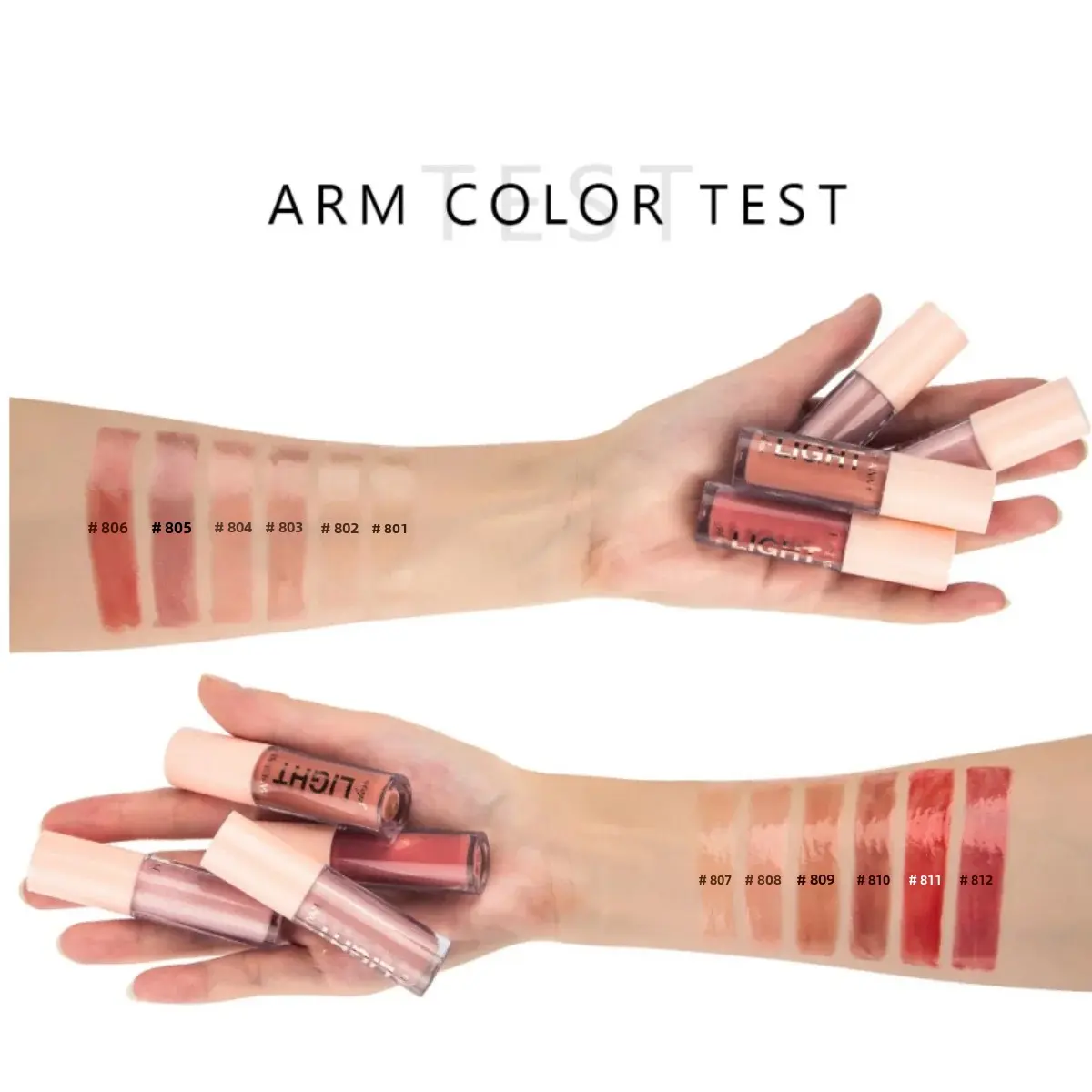 Long Lasting Lip Gloss Set 6 PCS Non Stick Liquid Lip Stain Mirror Light Makeup Kit For Women Beauty Cosmetics