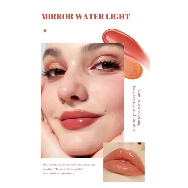 6pcs Set Small Bottle Hydrating Jelly Lip Oil Long Lasting Moisturizing Shimmer Gloss Smooth Care Non Sticky