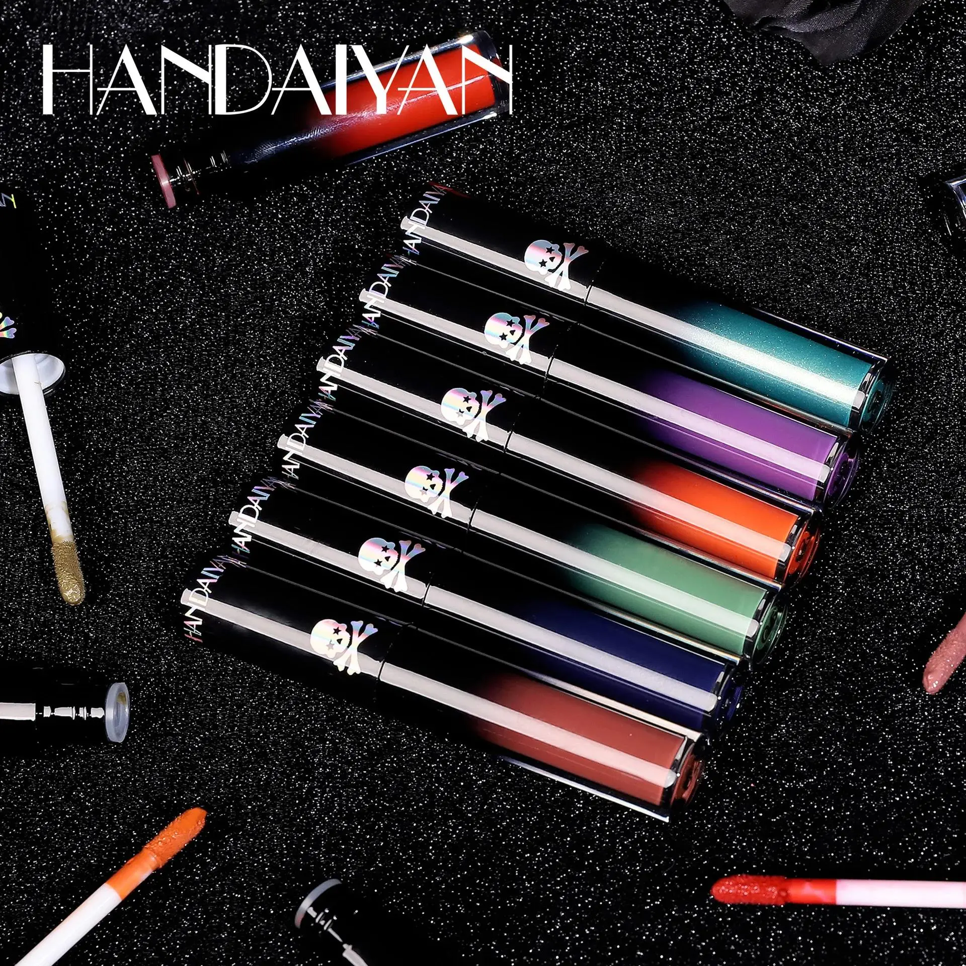 Matte Vampire Black Purple Lipstick Waterproof Long Lasting Lip Gloss Halloween Christmas Moisturizing Pigmented Lip Makeup