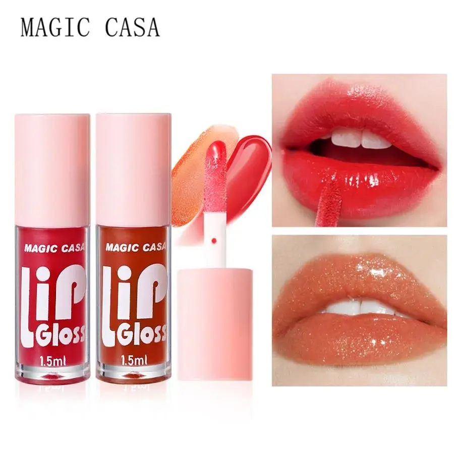 6pcs Set Small Bottle Hydrating Jelly Lip Oil Long Lasting Moisturizing Shimmer Gloss Smooth Care Non Sticky