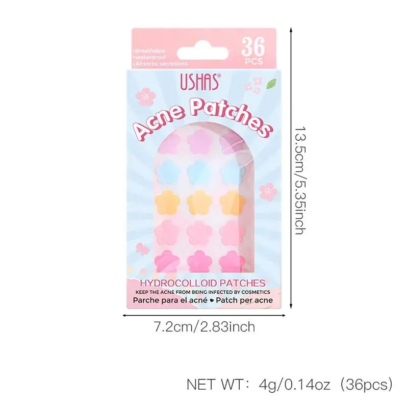 Lightweight Hydrocolloid Acne Patches Flower Design for Pimples Acne Treatment Breathable Concealer Makeup Friendly Skin Care