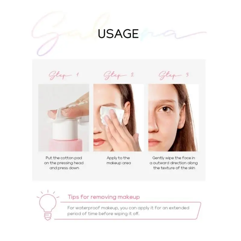 Japanese Sakura Infused Makeup Remover 100ml Deep Cleansing Water Cherry Blossom Extract Pore Refiner Soothing Moisturizing
