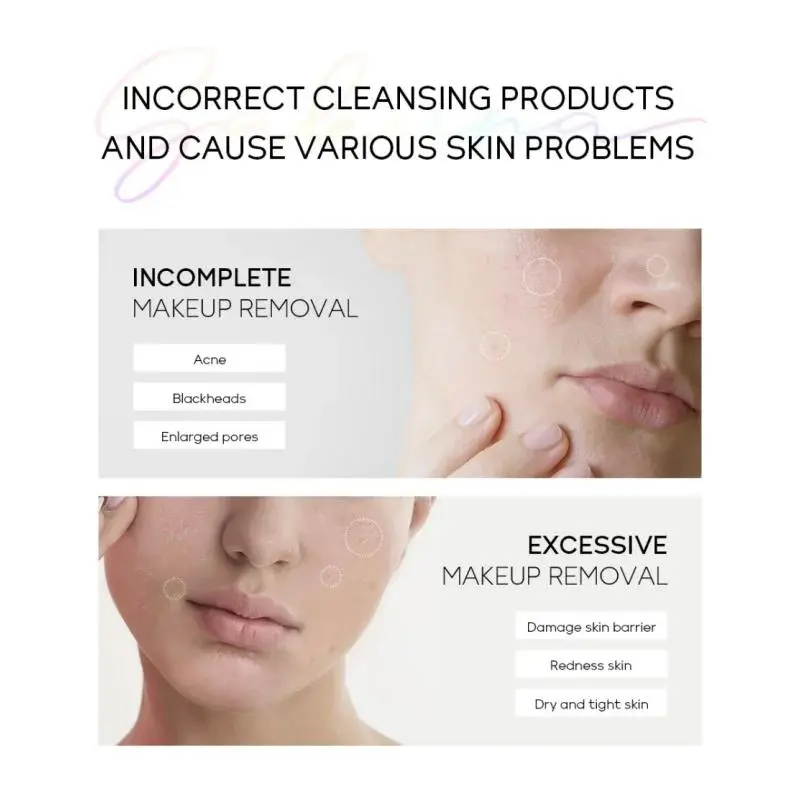 Japanese Sakura Infused Makeup Remover 100ml Deep Cleansing Water Cherry Blossom Extract Pore Refiner Soothing Moisturizing