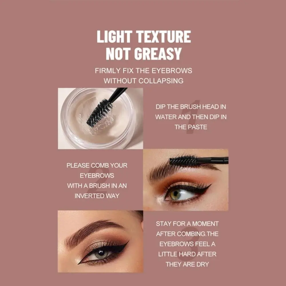 Waterproof Long Lasting Eyebrow Gel Natural Clear Brow Wax Tattoo Styling Eyeliner For Eyes Brown Color