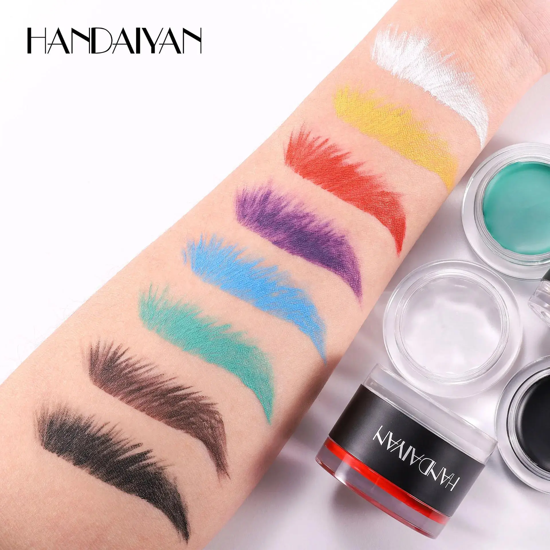 Long Lasting Waterproof Eyebrow Cream Wax Pomade for 3D Natural Look Dual Brushes Included Enhancer Tint Gel Perfect Shape