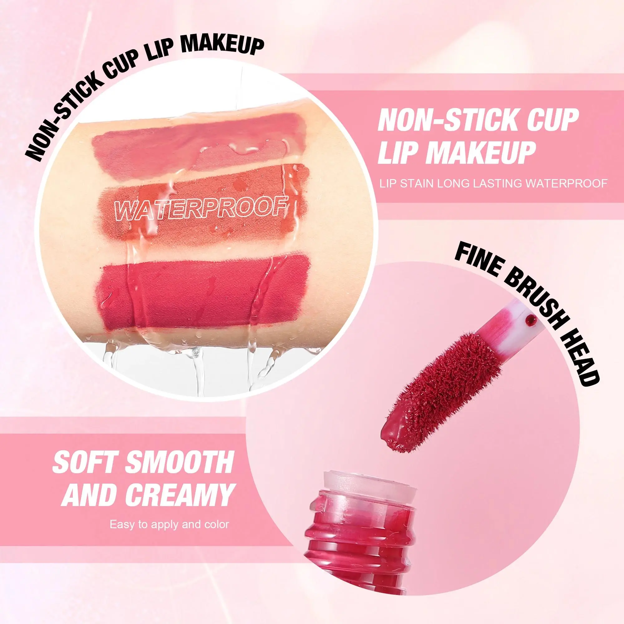 Velvet Liquid Lipstick Set 4pcs Long Wearing Waterproof Lip Gloss Kit Non Transfer Lip Tint Oil Glaze Makeup
