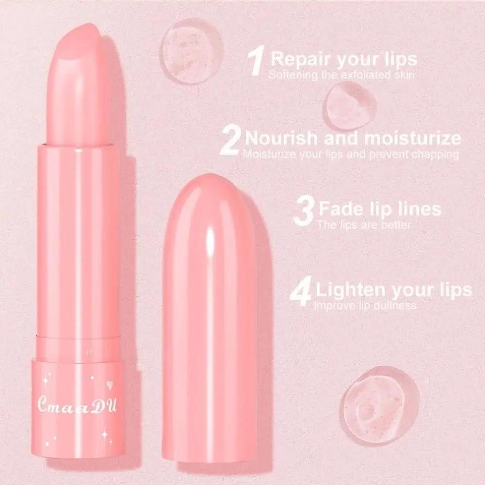 CmaaDu 6 Color Shine Changing Lipstick Waterproof Tinted Lip Balm Fruit Infused Nourishing Glow For Moisturizing Lip Care