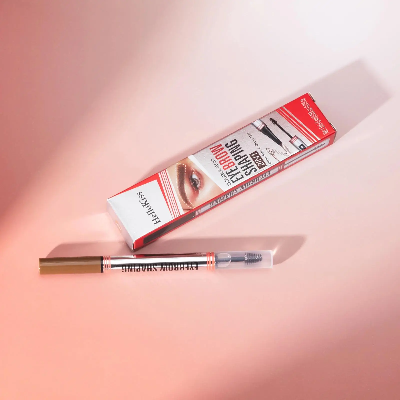 Double End Liquid Eyebrow Pencil 4 Tip Head Waterproof Sweatproof Quick Dry Long Lasting 2in1 Eyebrow Shaping Cream