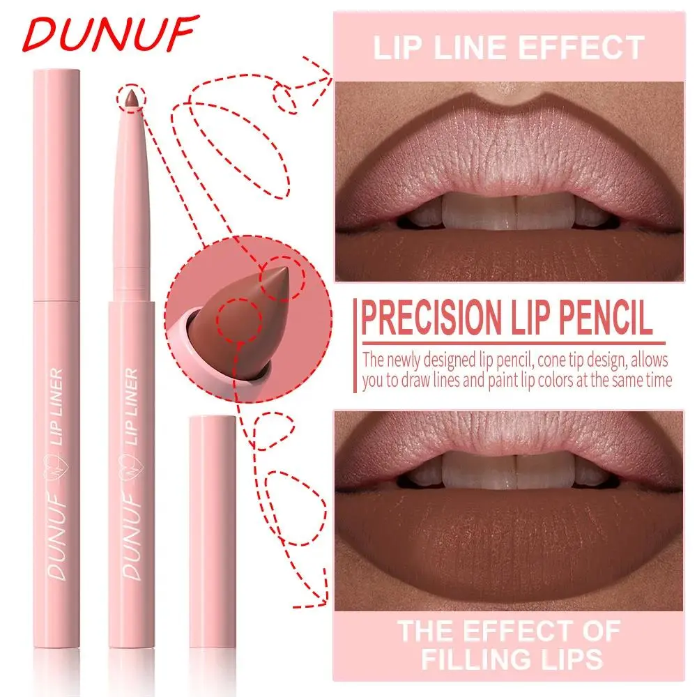 DUNUF 12 Color Matte Lip Liner Pencil Set Waterproof Smudge Proof Long Lasting Vegan Cruelty Free Lipstick Makeup Kit