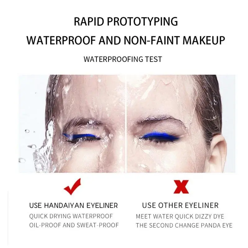 Waterproof Matte Liquid Eyeliner Long Lasting Quick Dry Non Smudging UV Luminous Gel Makeup for Smokey Eyes