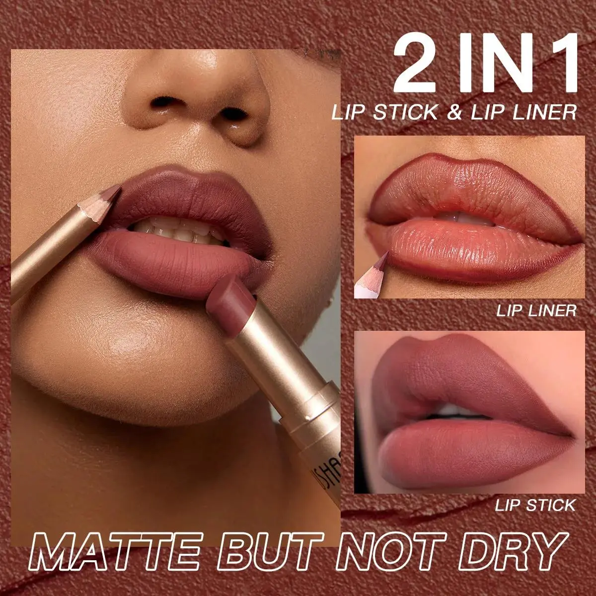12 Color Matte Lipstick Set Long Lasting Nude Red Lipstick With Lipliner Not Dry Easy Coloring Lip Makeup Kit